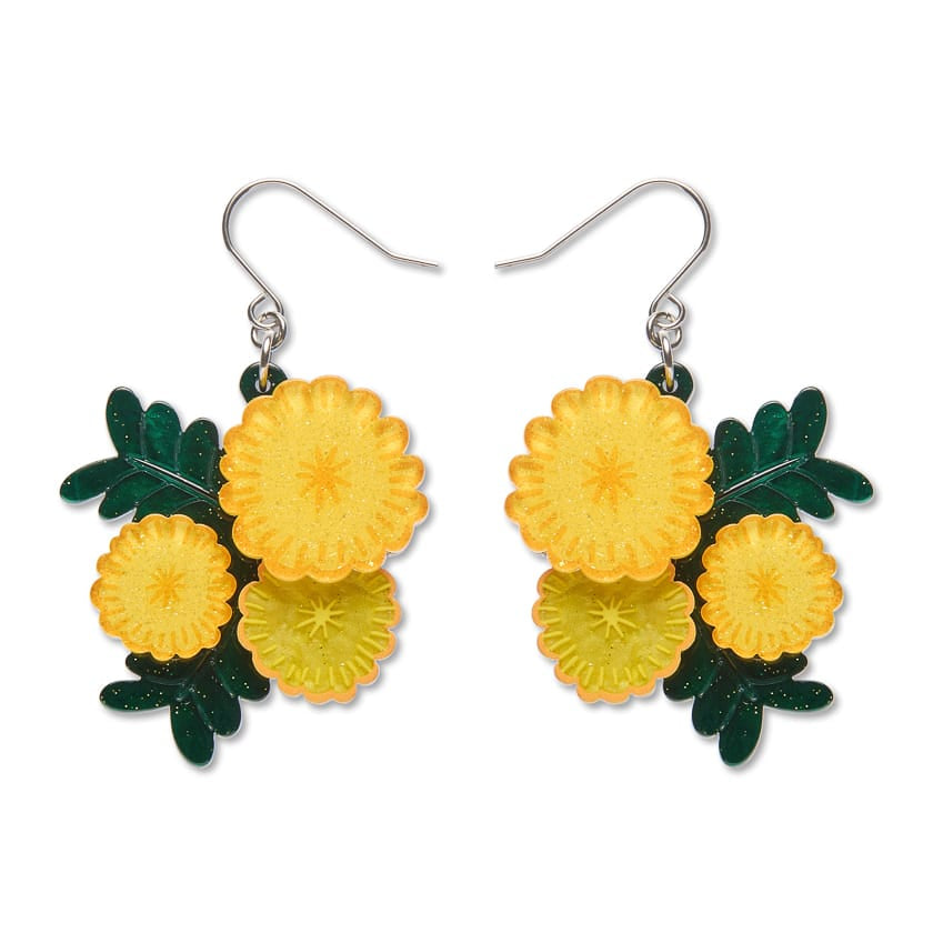 Sunshine Wattle Drop Earrings