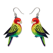Eastern Rosella Drop Earrings