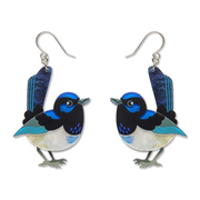 Superb Fairy Wren Drop Earrings