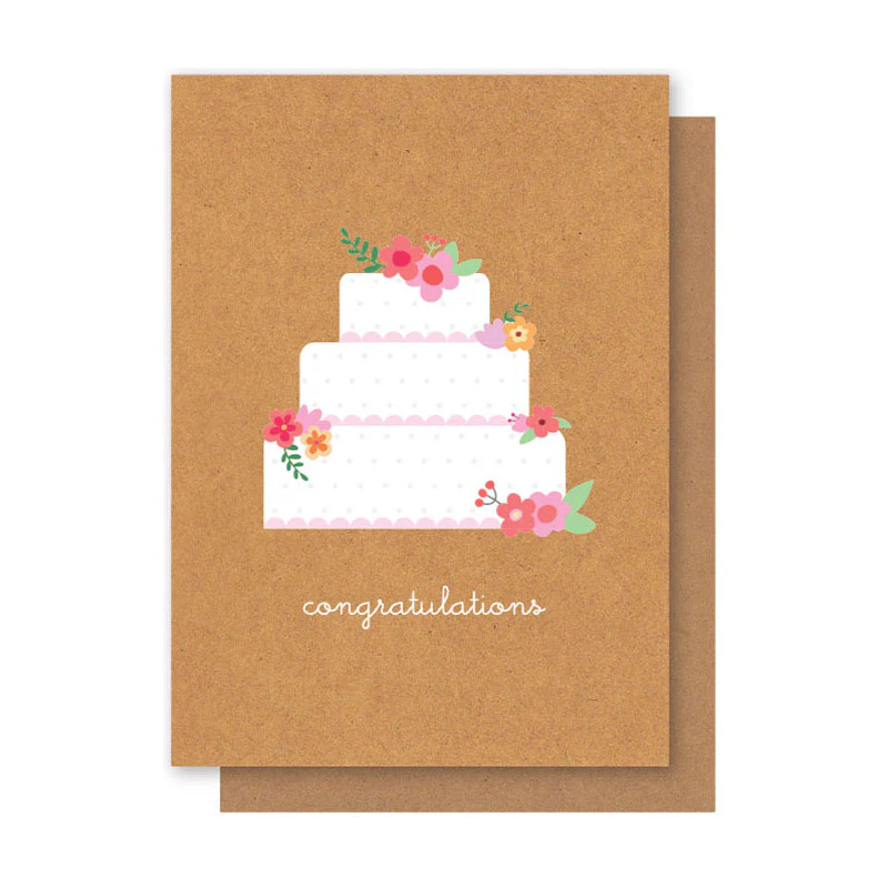 Wedding Cake Kraft Card