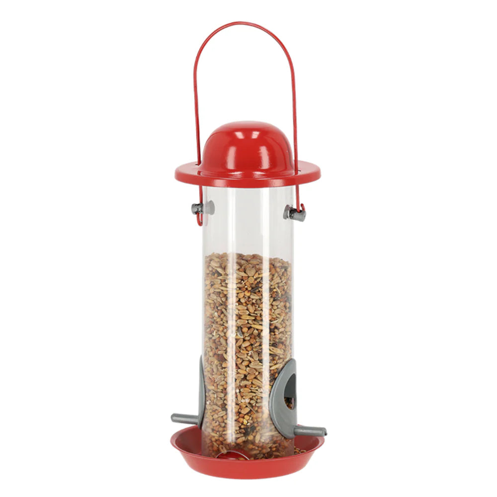 Nature Shades Silo Bird Feeder - Red