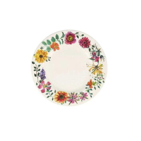 8.5 Inch Round Plate - Garden Flowers