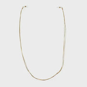 Tri Strand Fine Glasses Chain - Gold