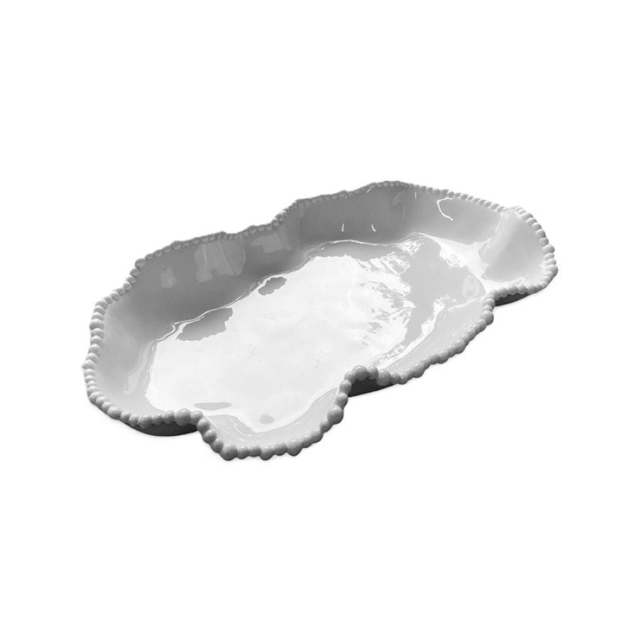 Melamine Pearl Serving Dish – White