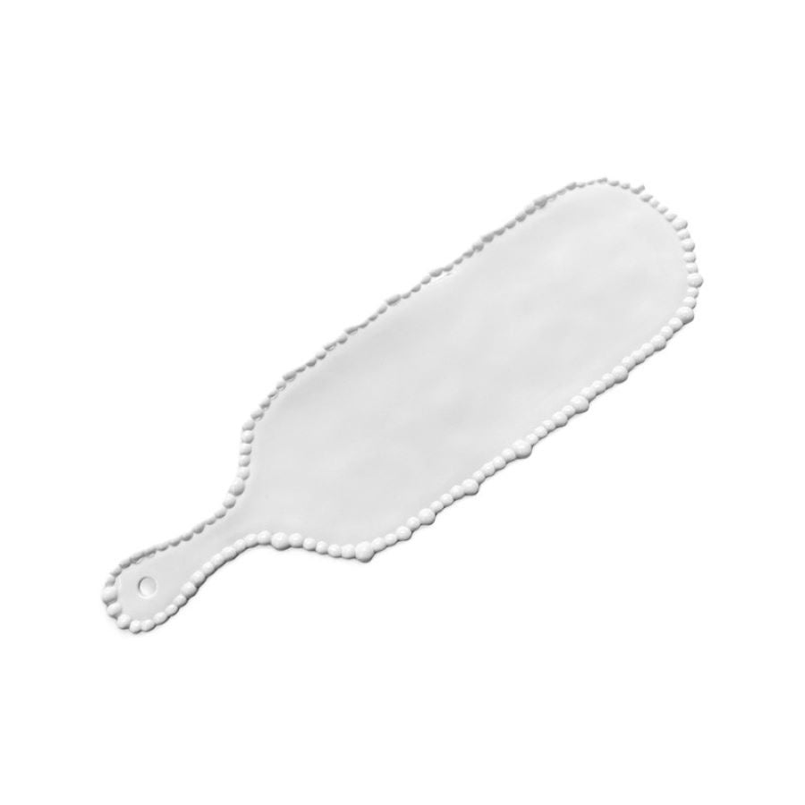 Melamine Pearl Platter With Handle 42cm – White
