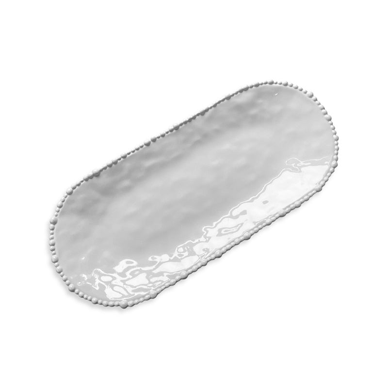 Melamine Pearl Platter 53cm – White