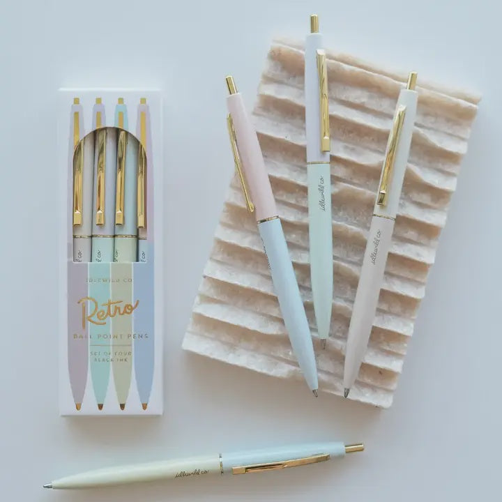 Retro Pen (4) - Pastel Rainbow