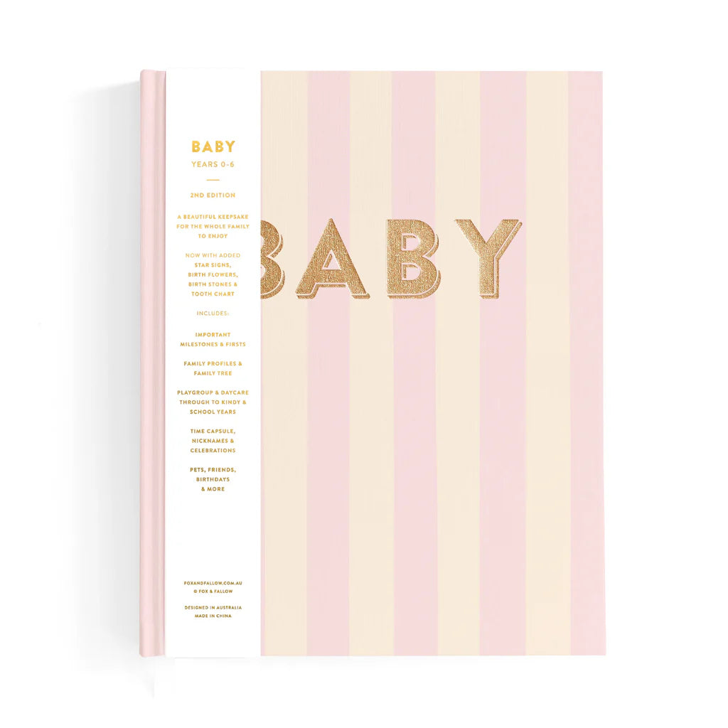 Unboxed Baby Book - Petal Stripe
