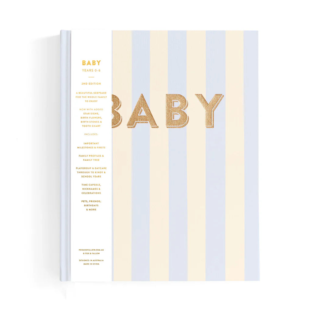 Unboxed Baby Book - Cloud Stripe