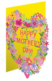 Floral Heart Lasercut Card