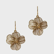 Filigree flower Earrings - Gold