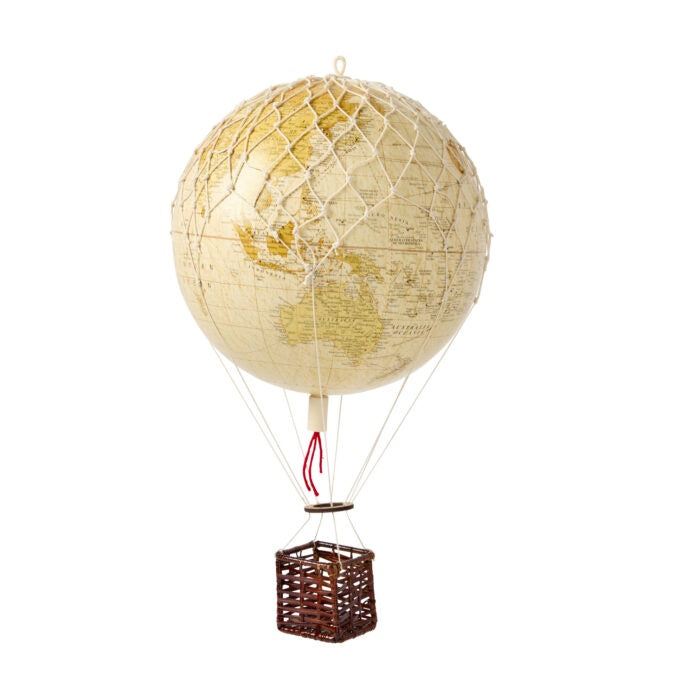 Hot Air Balloon Globe 20cm - Ivory