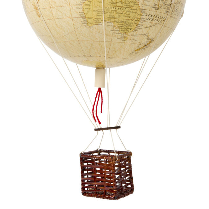 Hot Air Balloon Globe 20cm - Ivory