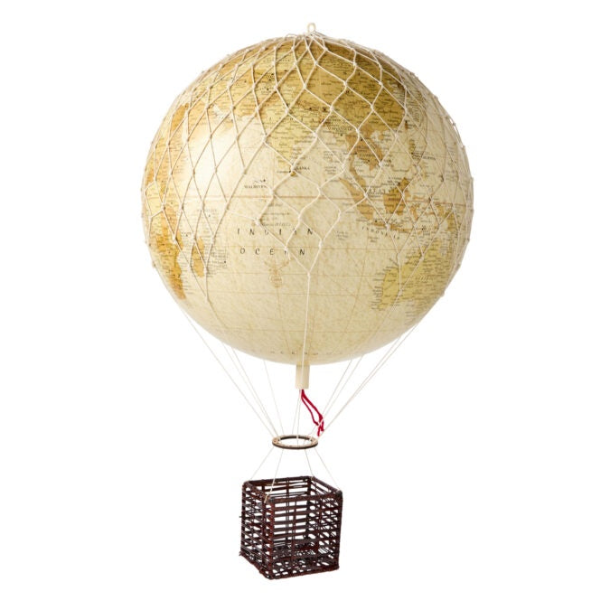 Hot Air Balloon Globe 30cm - Ivory
