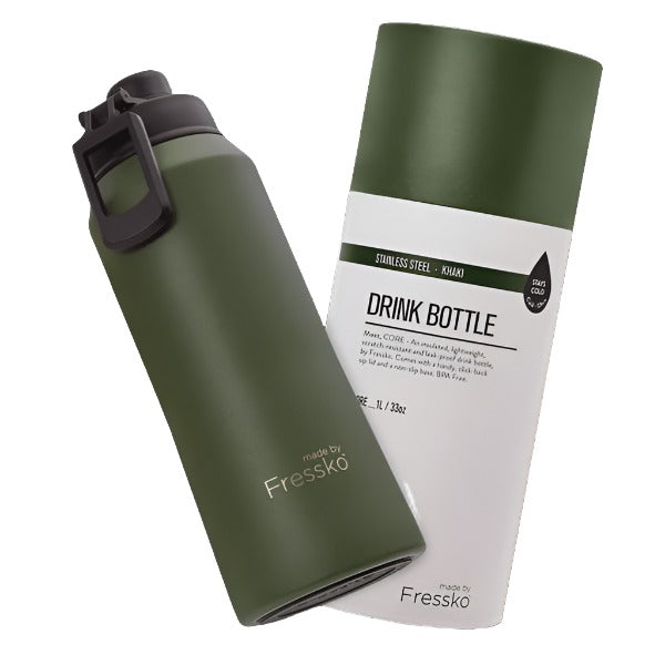 Core Drink Bottle 1L - Khaki