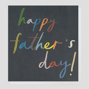Happy Father's Day Colourful Script Card