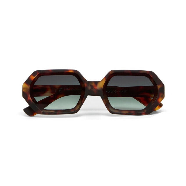 Okkia Sunglasses - Andrea Classic Havana (Green Lenses)