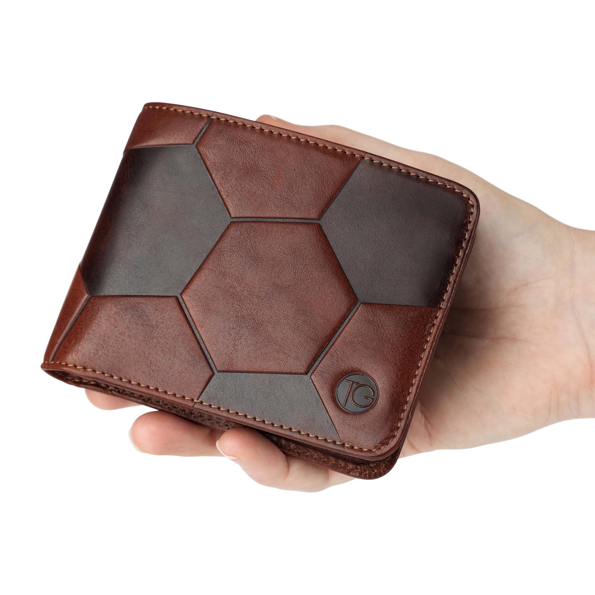 The Striker Football Wallet - Dark Brown