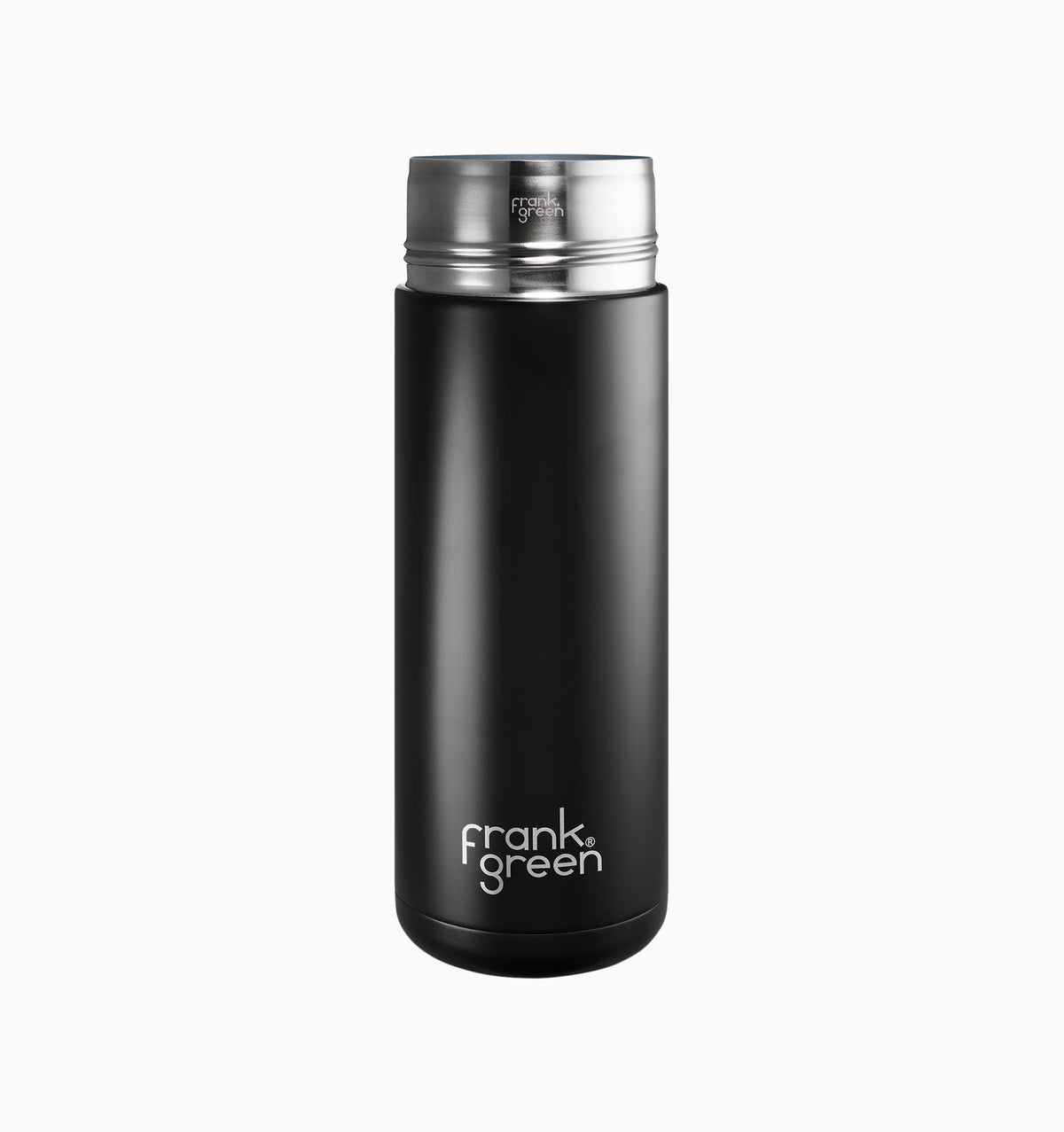Ceramic Reusable Bottle with Straw Lid 595mL - Midnight