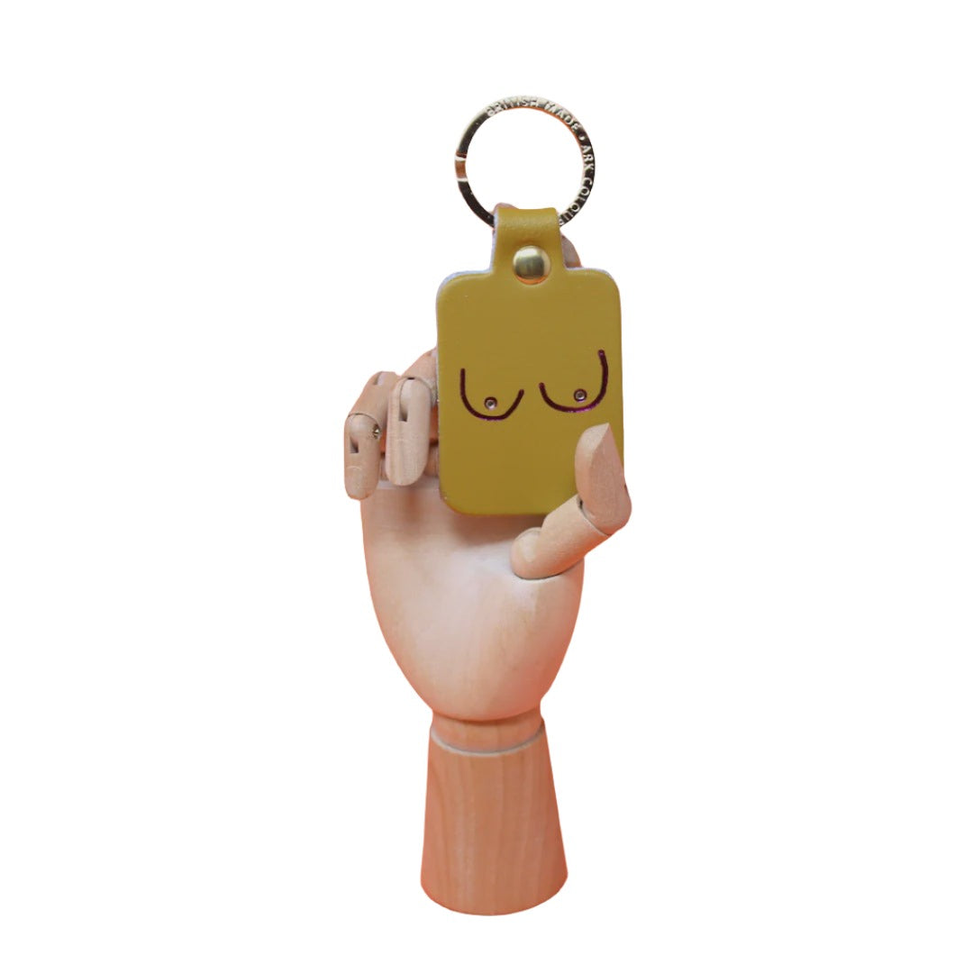 Boobs Key Fob - Ochre