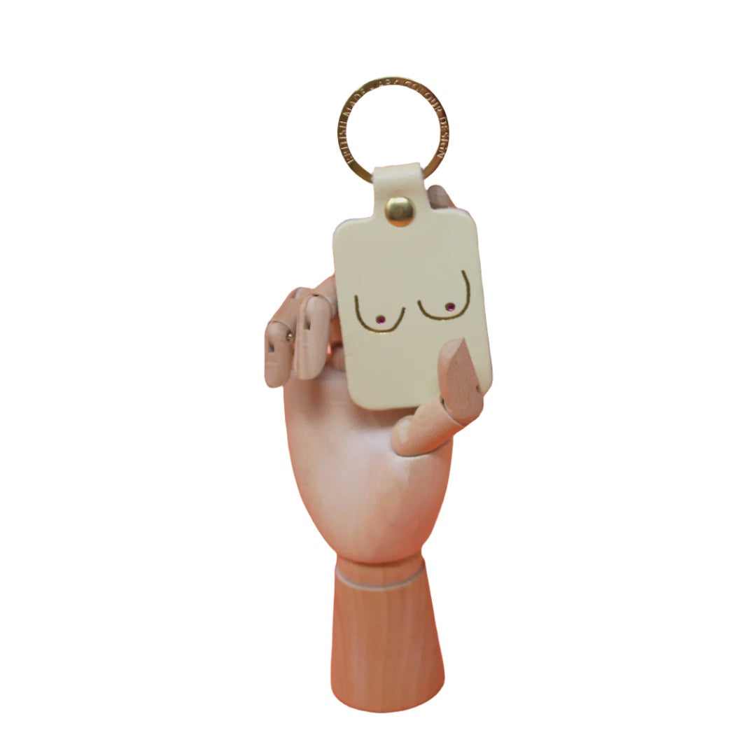 Boobs Key Fob - Cream
