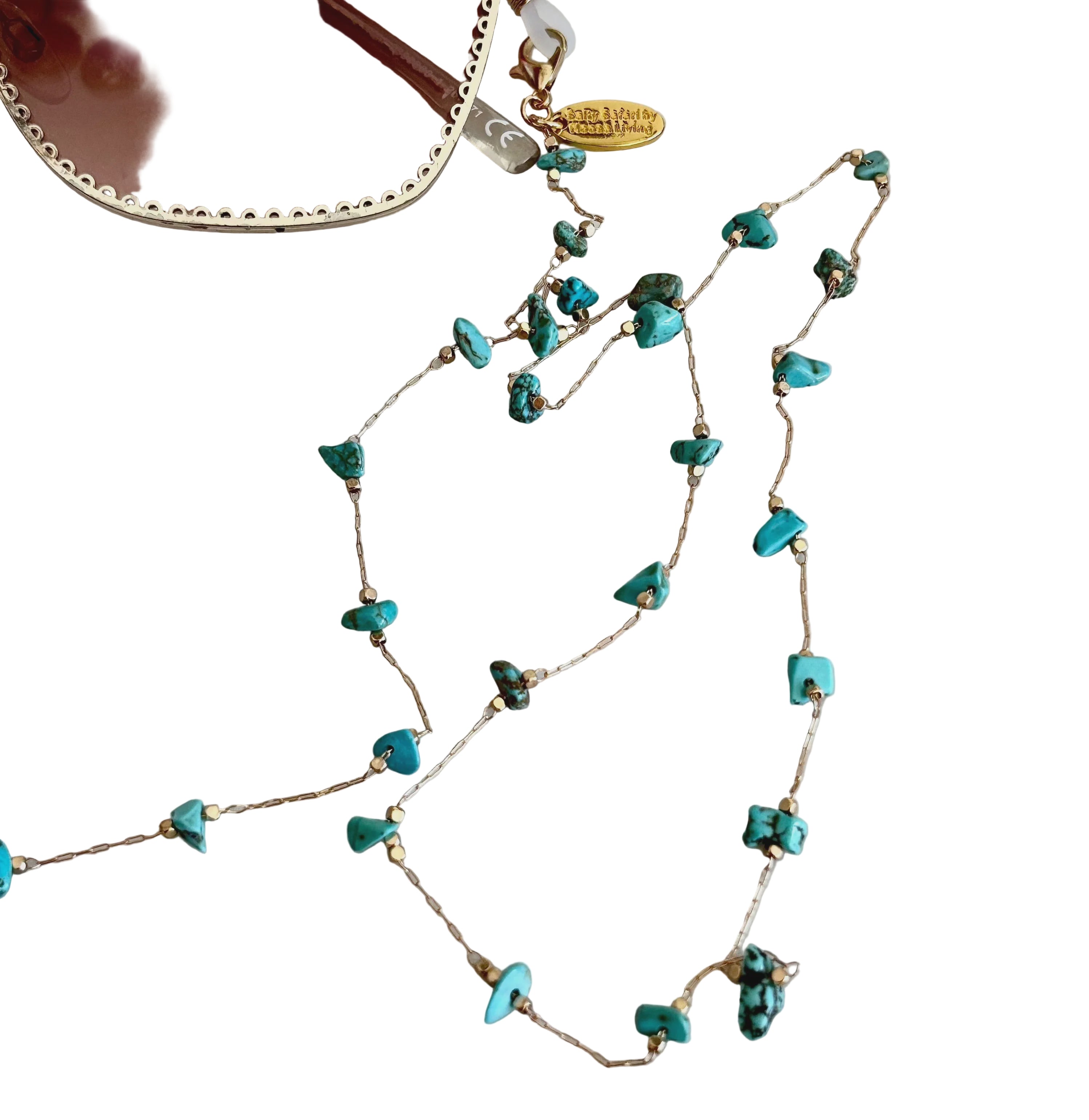 Glasses Chain Delicate - Aqua Rock