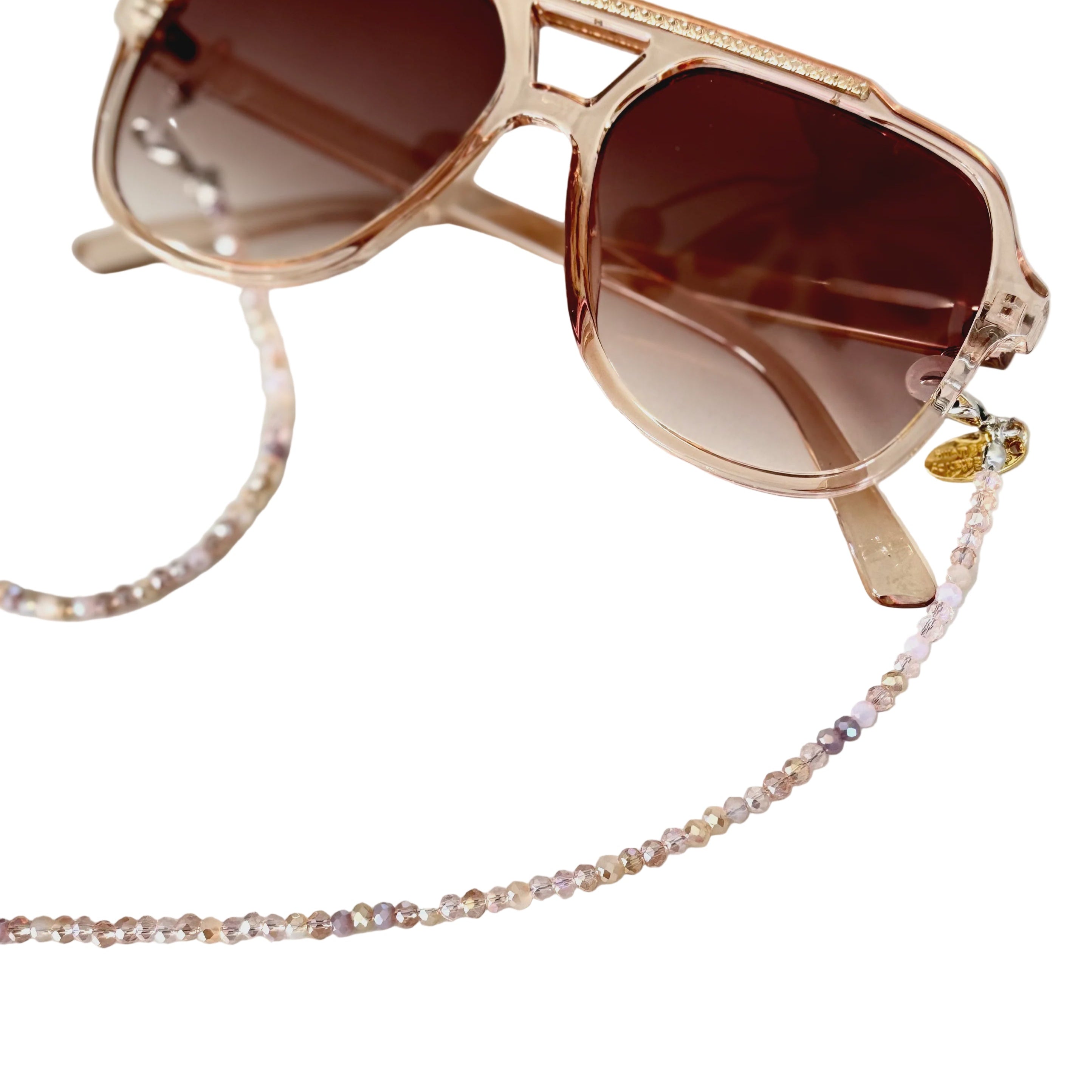 Glasses Chain Delicate - Kristy Pink Crystal