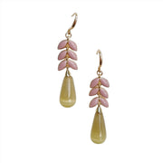 Lisette Enamel Earring - Pink Yellow