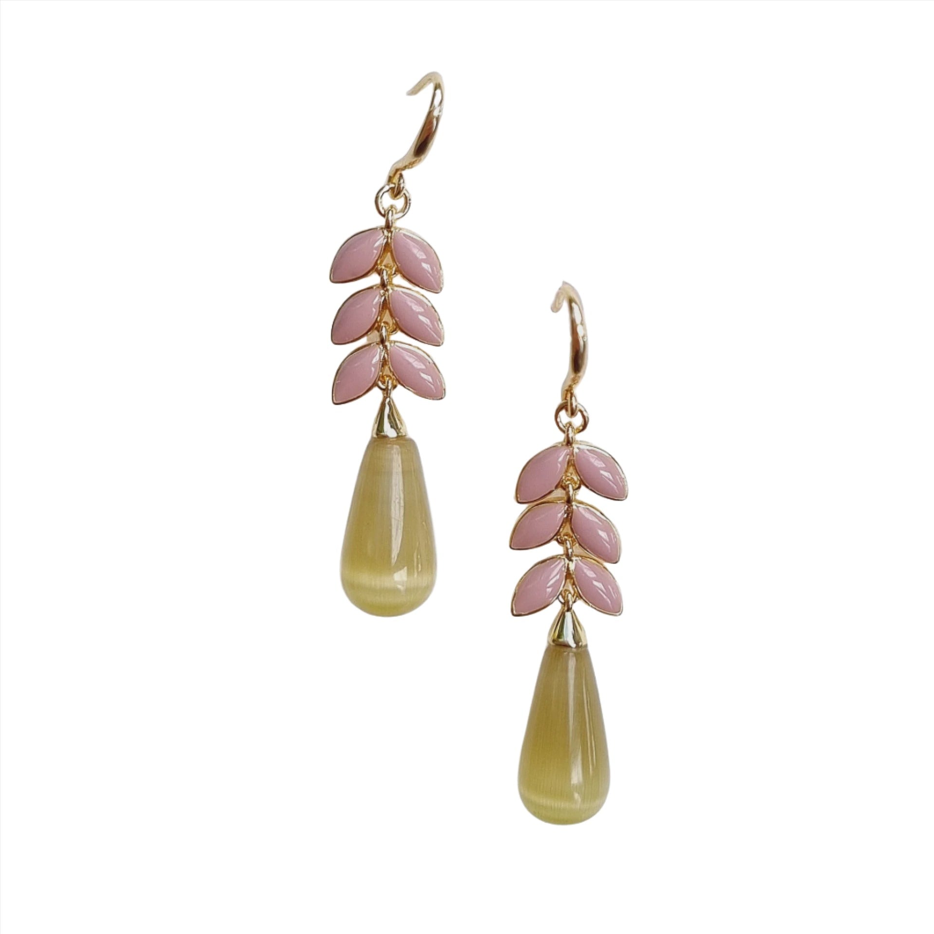 Lisette Enamel Earring - Pink Yellow