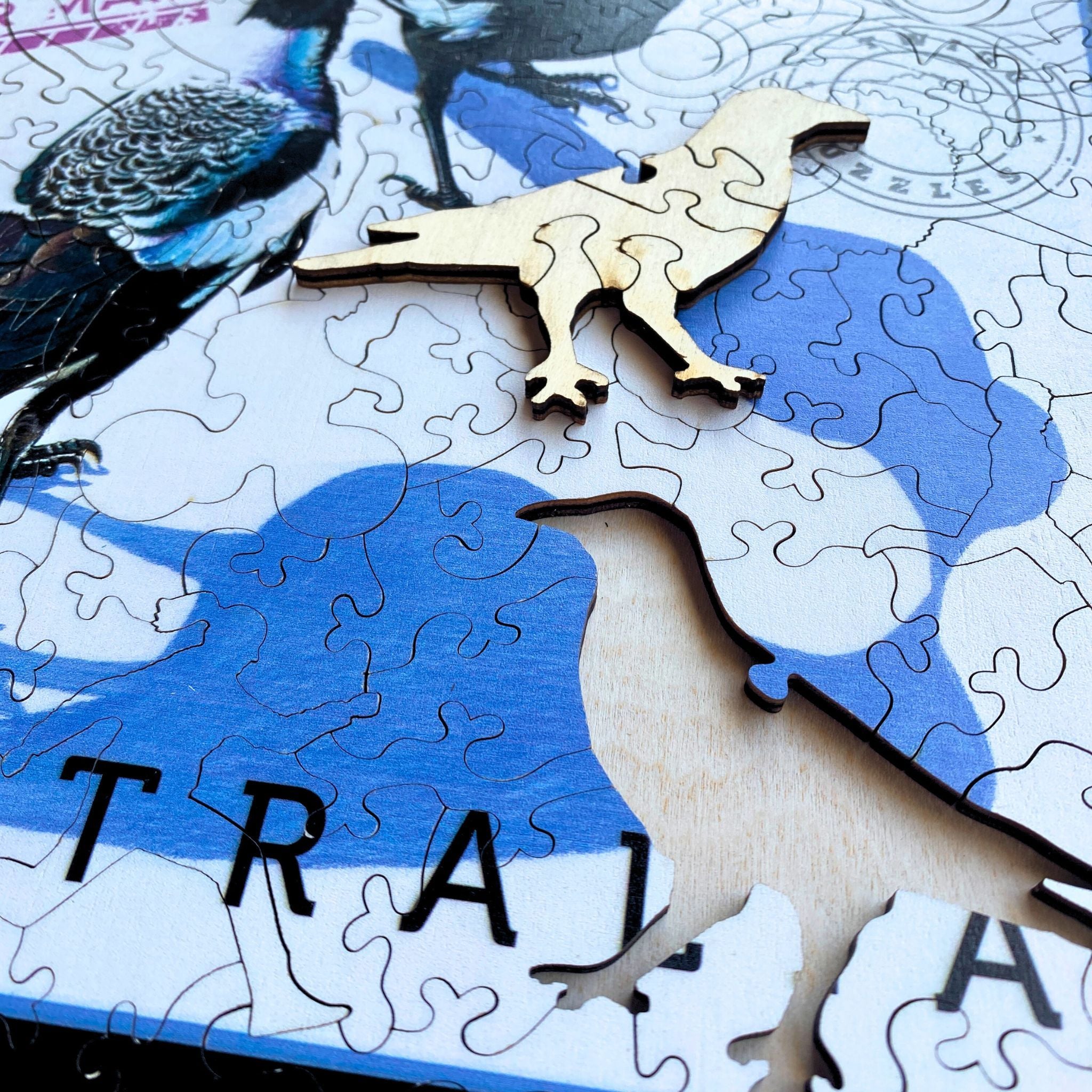 141pc Wooden Puzzle - Magpies by Sally Edmonds