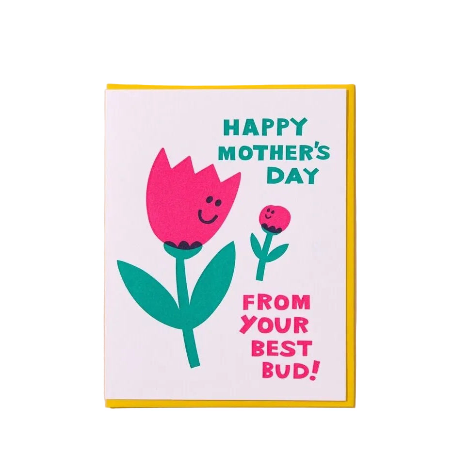 Best Bud Mother's Day Letterpress Card
