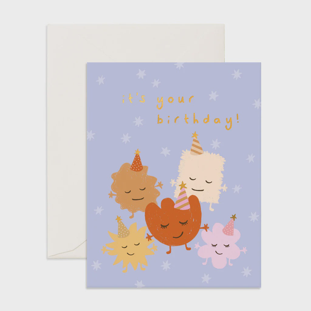 Five Little Monsters Birthday Card