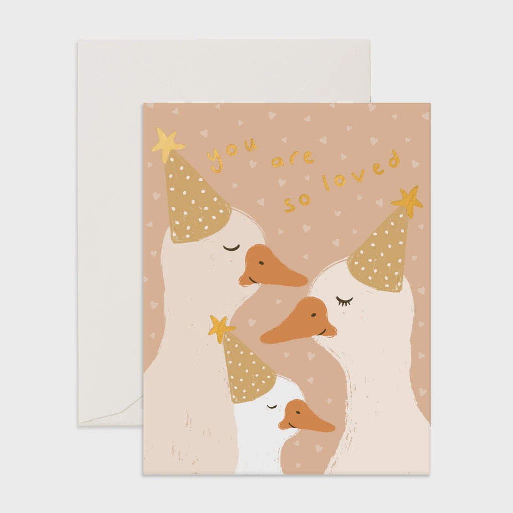 So Loved Birthday Duck Family Card