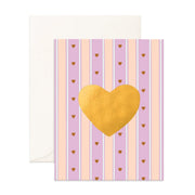 Heart Stripe Greeting Card
