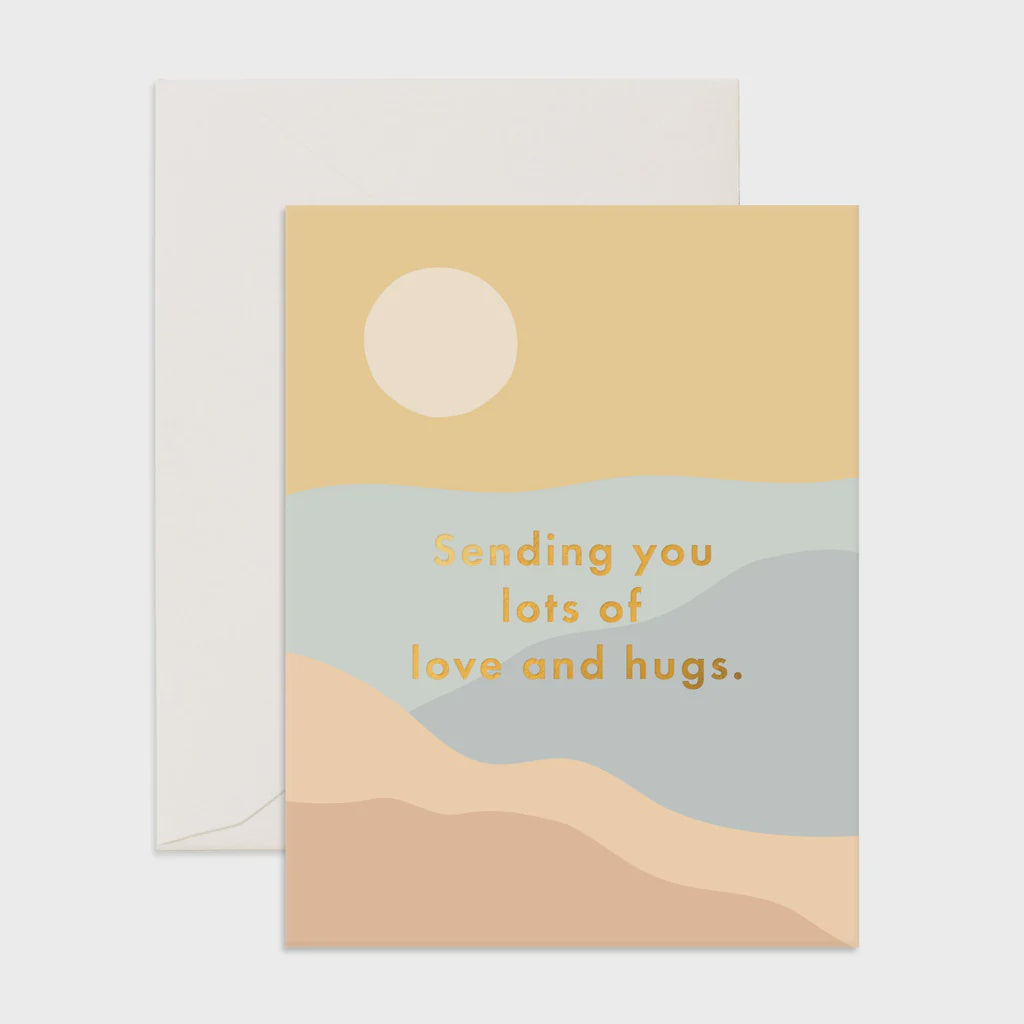 Love And Hugs Sunrise Greeting Card