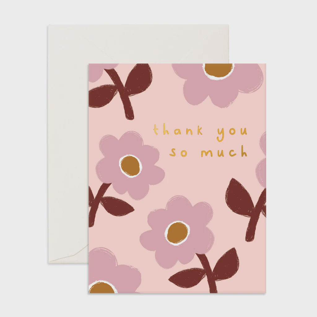 Thank You Begonias Greeting Card