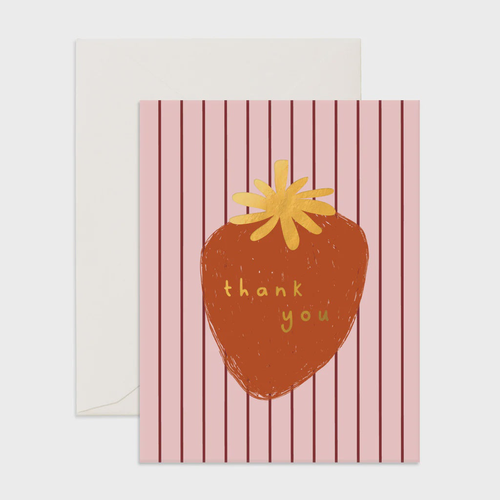 Thank You Strawberry Greeting Card