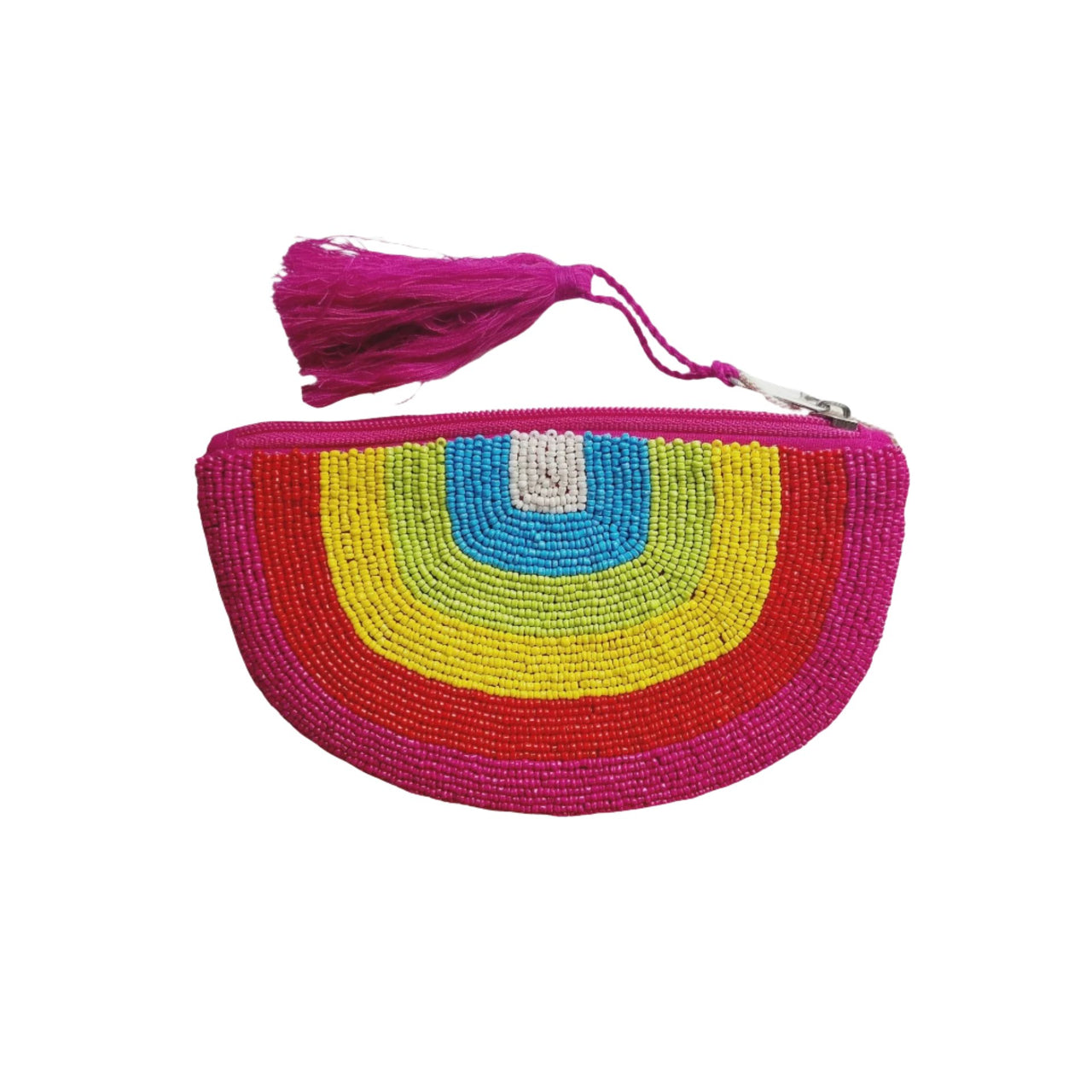 Beaded Pouch - Rainbow