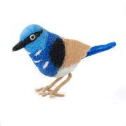 Handmade Felted Animal - Blue Wren
