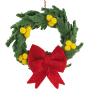 Handcrafted Christmas Decoration - Wreath Wattle