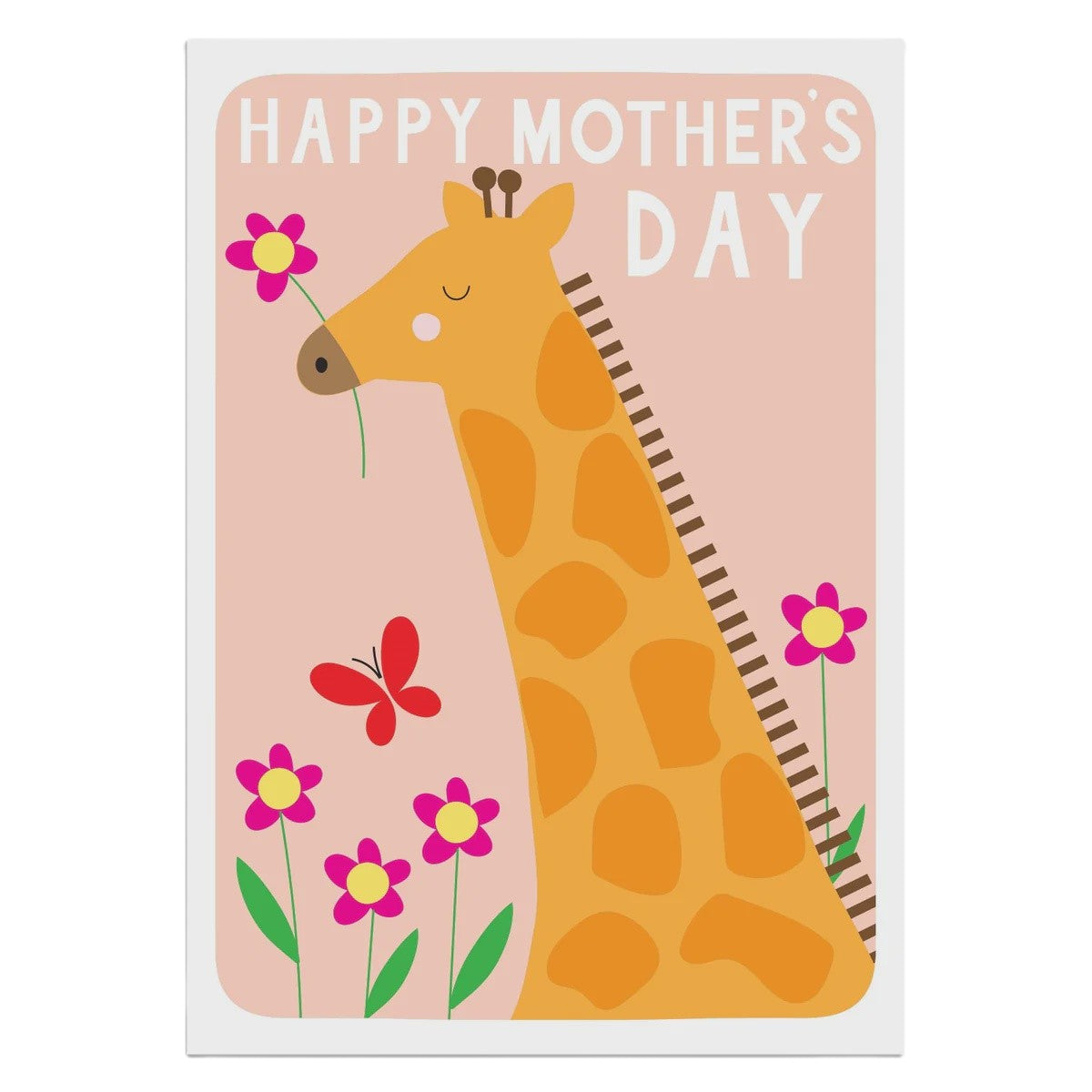 Giraffe Happy Mother's Day Card