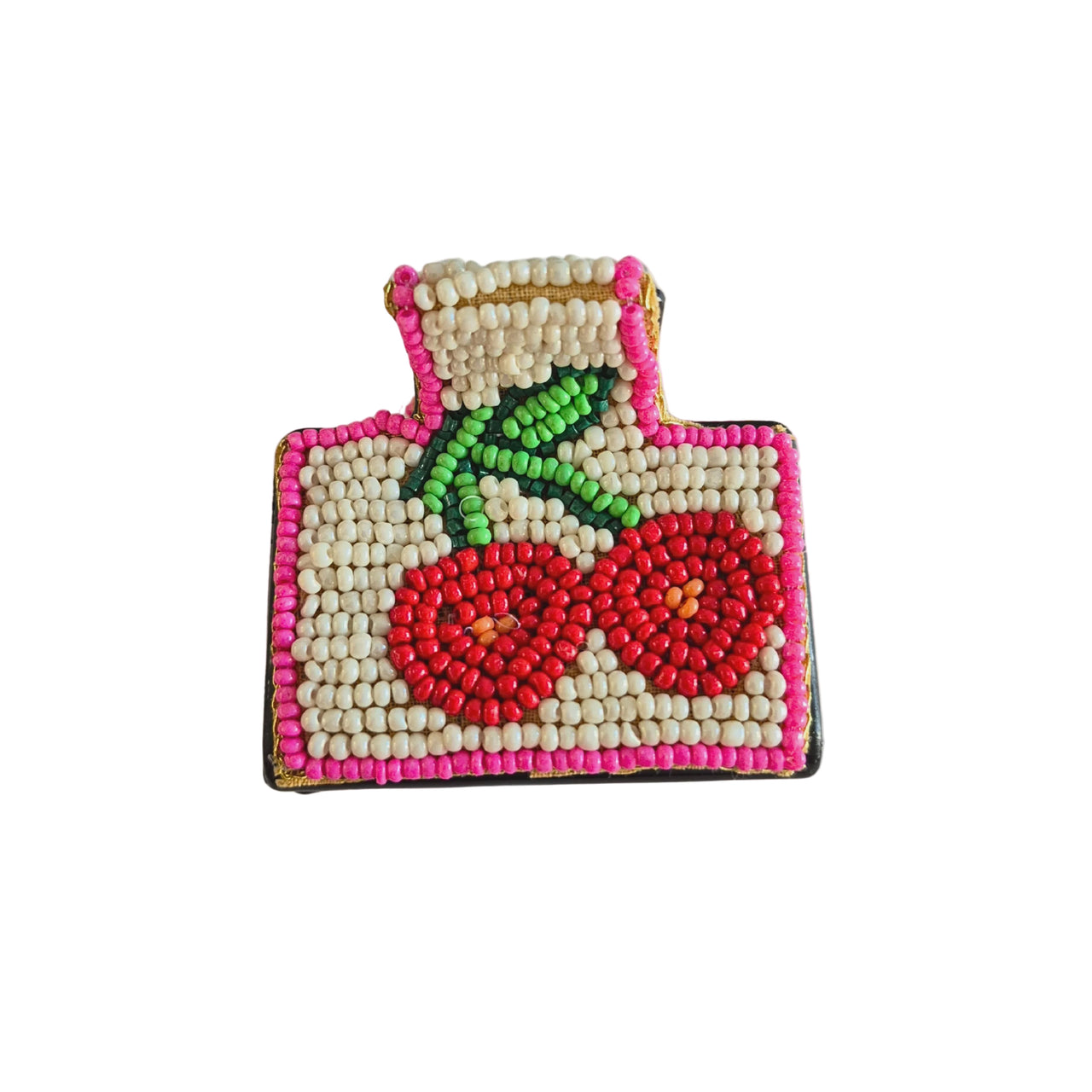 Beaded Hair Clip - Cherries