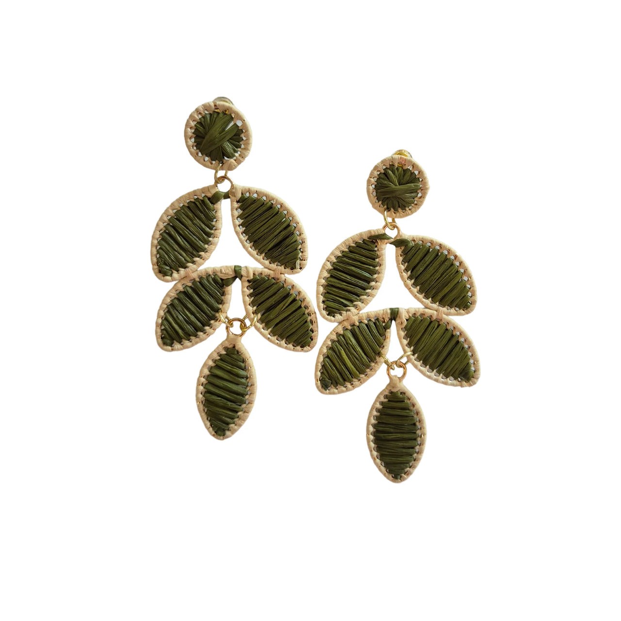 Woven Leaf Earrings