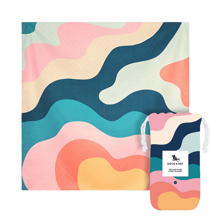 Dock & Bay Beach Blanket L - Get Wavy