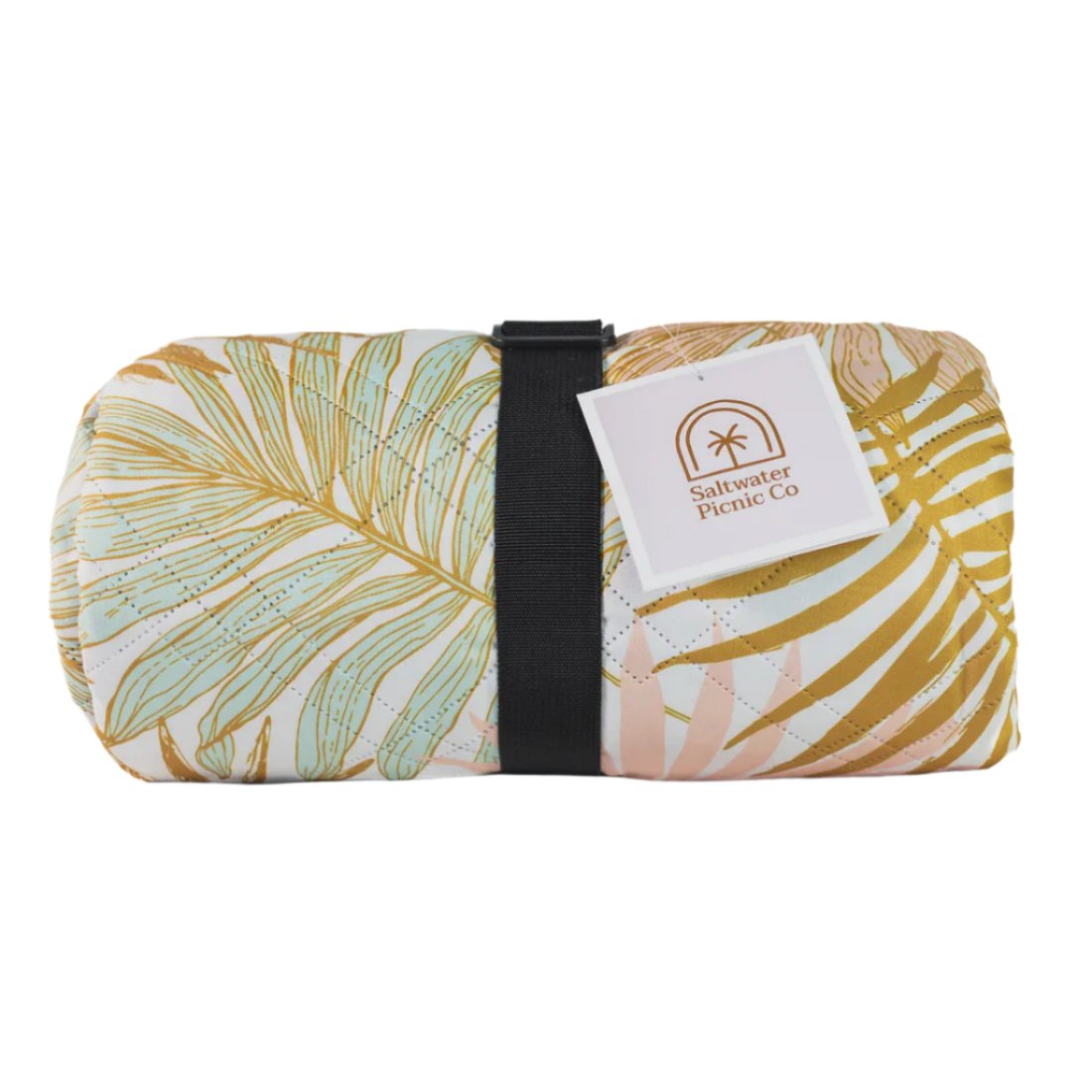 Saltwater Picnic Rug - Golden Palm Leaves