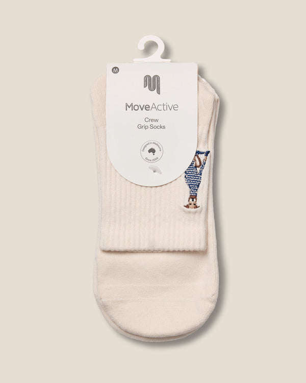 Crew Grip Socks - Greyhound Oat