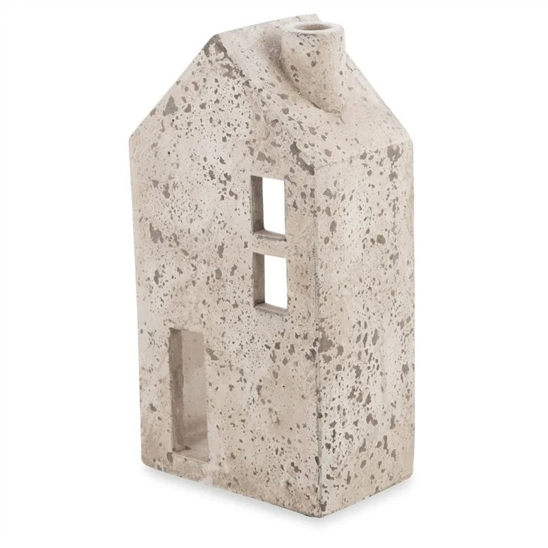 Cement House Lantern with Chimney