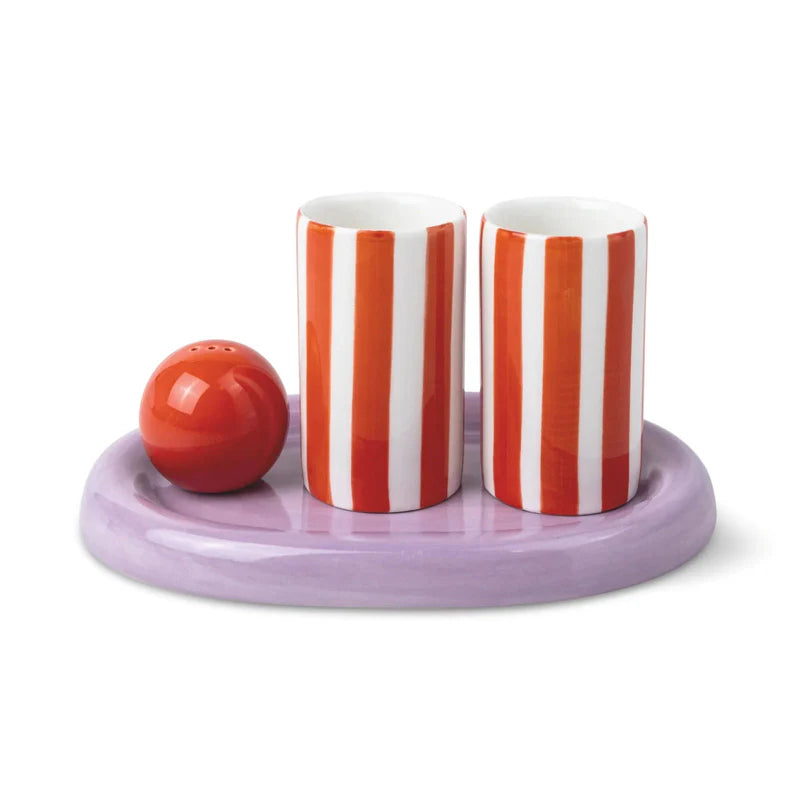 Lily Mae Ceramic Tequila Shot Glass Set - Poppy & Lilac