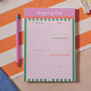 Weekly Shopping List Pad A5 | Cabana Stripe