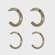 Folded Point Tube Hoop Earrings (Pair) - Gold